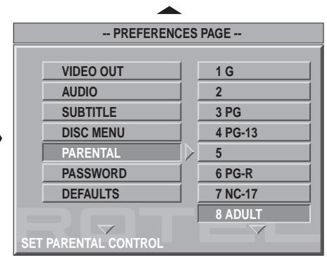 ROTEL RDV-1060 - Preferencias - 9