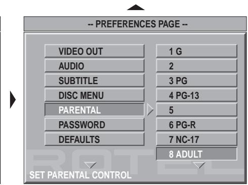 ROTEL RDV-1060 - Préférences - 9