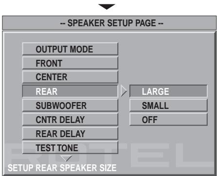 ROTEL RDV-1060 - Speaker Setup - 9