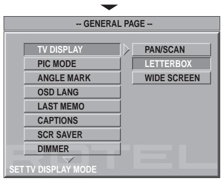 ROTEL RDV-1060 - General Setup (Haupt-Setup) - 3