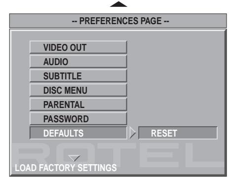 ROTEL RDV-1060 - Preferencias - 7