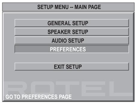 ROTEL RDV-1060 - Preferencias - 1