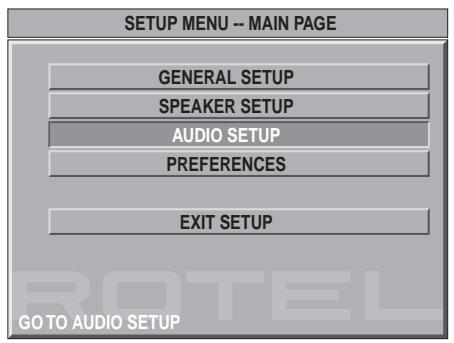 ROTEL RDV-1060 - Audio Setup - 1