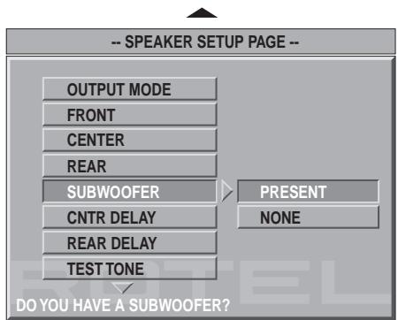 ROTEL RDV-1060 - Speaker Setup - 10