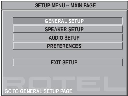 ROTEL RDV-1060 - Pantallas de Menu - 1