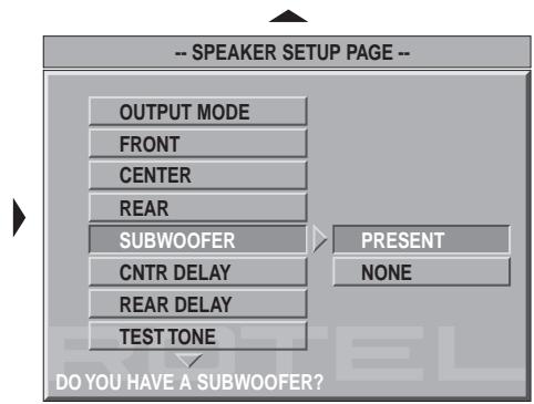 ROTEL RDV-1060 - Speaker Setup (Laufsprecher-Setup) - 10