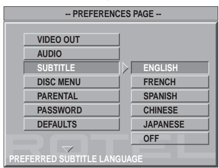 ROTEL RDV-1060 - Préférences - 4