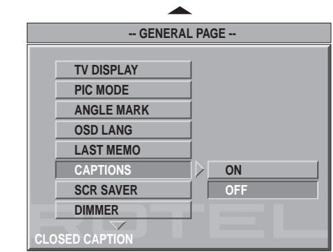 ROTEL RDV-1060 - General Setup (Haupt-Setup) - 8