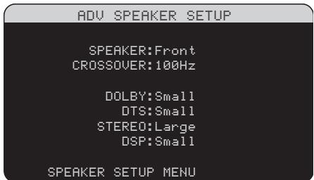 ROTEL RSP-1069 - Advance Speaker Setup - 1