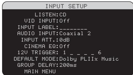 ROTEL RSP-1069 - Input Setup - 1