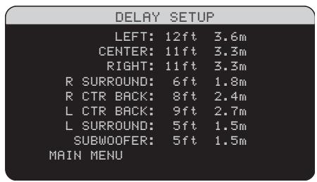 ROTEL RSP-1069 - Delay Setup - 1