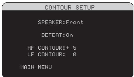 ROTEL RSP-1069 - Contour Setup - 1
