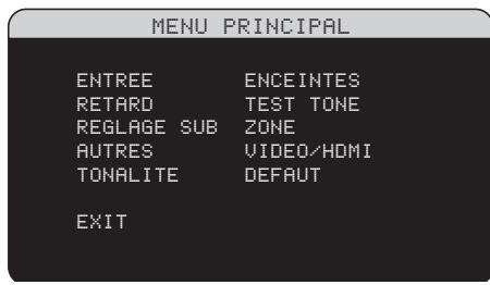 ROTEL RSP-1069 - Menu Principal (Main Menu) - 1