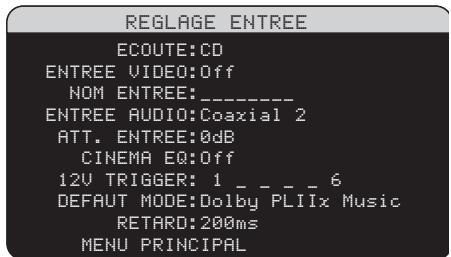 ROTEL RSP-1069 - Configuration des Entrées (Input Setup) - 1