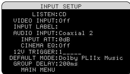 ROTEL RSX-1058 - Input Setup - 1