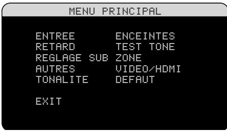 ROTEL RSX-1058 - Menu principal (main menu) - 1