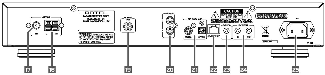 ROTEL RT-06 - 3: Rear Panel Connections - 1