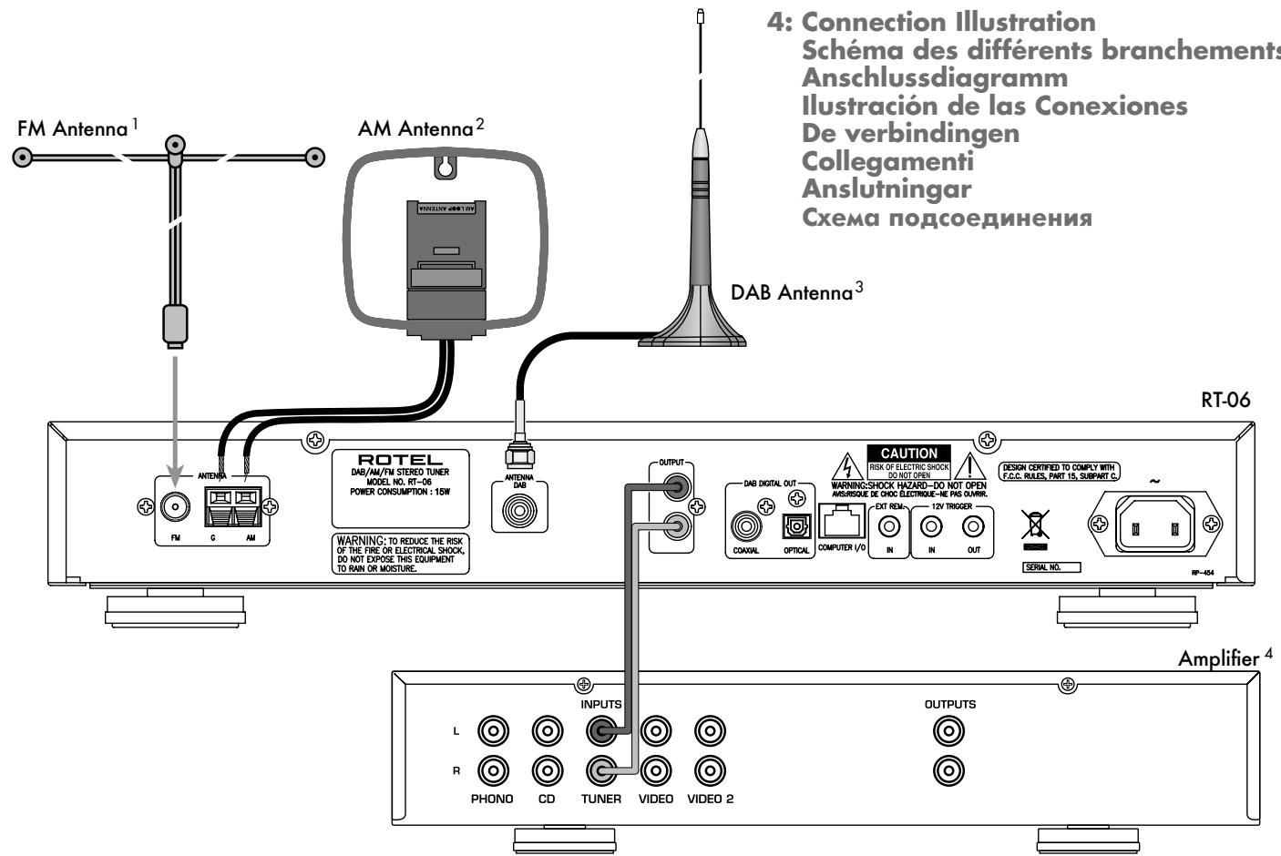 ROTEL RT-06 - 3: Rear Panel Connections - 2