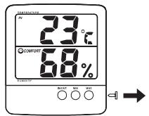IROX JB913R - COMMENT REGLER L'AFFICHAGE DE LA TEMPERATURE INTERIEURE OU EXTERIEURE - 1