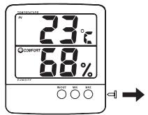 IROX JB913R - HOW TO SELECT THE INDOOR OR OUTDOOR TEMPERATURE DISPLAY - 1