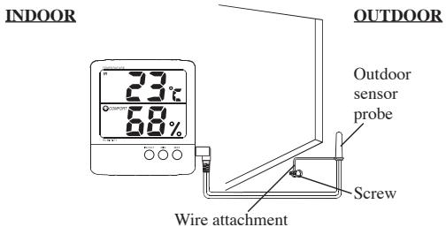 IROX JB913R - MOUNTING THE OUTDOOR TEMPERATURE SENSOR PROBE - 1