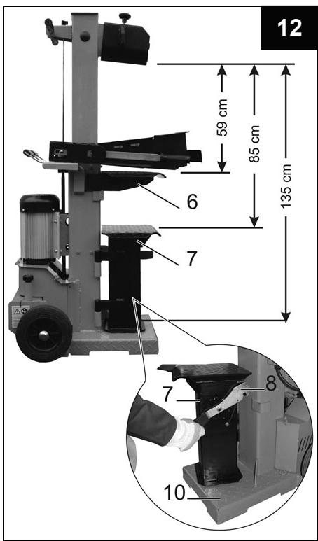 ATIKA ASP 10-1350 - - Régler la hauteur de la table - 1