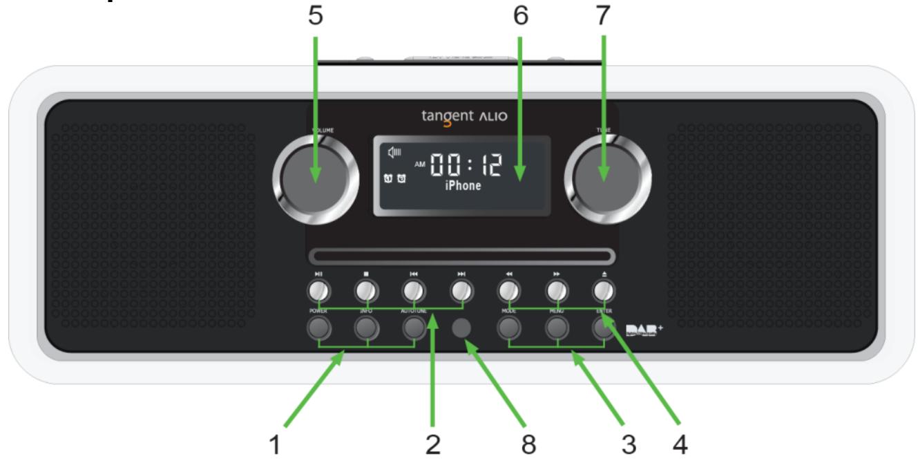 TANGENT ALIO CD-DAB PLUS - Front panel - 1