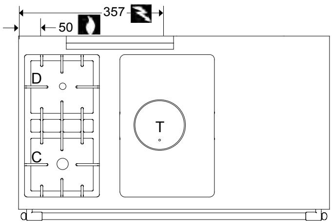 LACANCHE LCF1131G - faux gaz et une plaque coup de feu : - 1