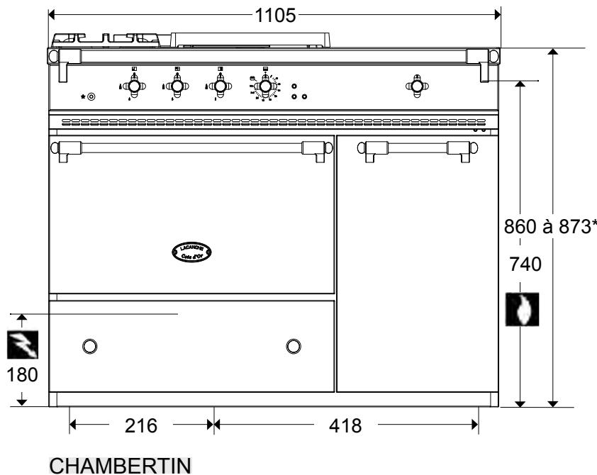 LACANCHE LG1131CT - CHASSAGNE &amp; CHAMBERTIN « CLASSIQUE» ET «TRADITION»: TABLES DE CUISSON GAZ - 3