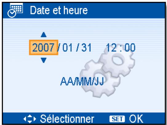 AGFAPHOTO DC-8330I - Réglage de la Date et de l'Heure - 1