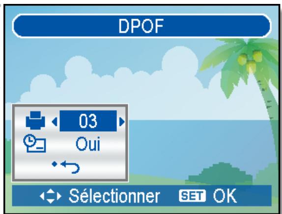 AGFAPHOTO DC-8330I - Réglage du DPOF - 1