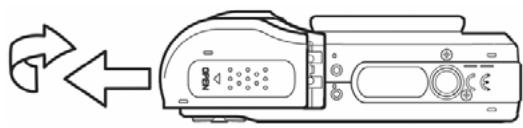 AGFAPHOTO DC-8330I - Faire glisser le couvercle des piles pour ouvrir. - 1