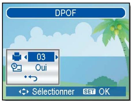 AGFAPHOTO DC-8338I - Réglage du DPOF - 1