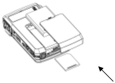 AGFAPHOTO DV-5000G - Insertion et retrait d'une carte SD (en option) - 1