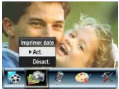 AGFAPHOTO DV-5000G - Imprimer date (en mode d'enregistrement photo uniquement) - 3