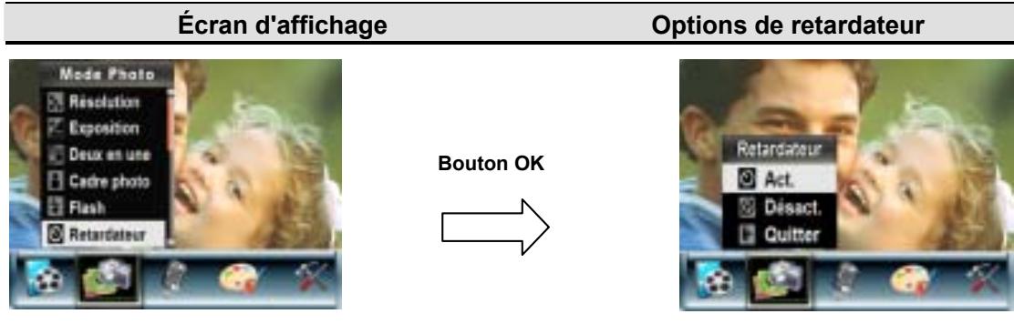 AGFAPHOTO DV-5000G - Pour activer le retardateur : - 2