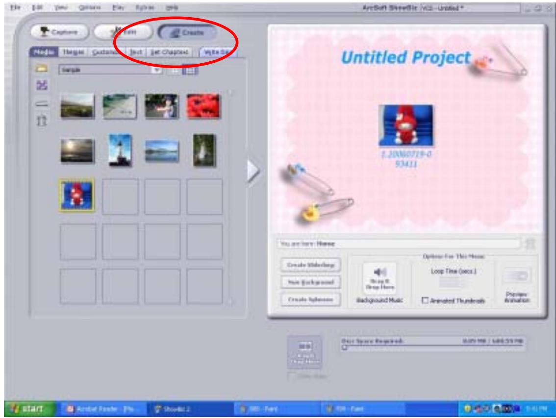 AGFAPHOTO DV-5000G - Cliquez sur "Create" (Créer). - 1