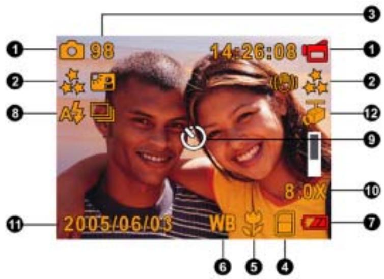 AGFAPHOTO DV-5000G - Informations de l'écran LCD - 1