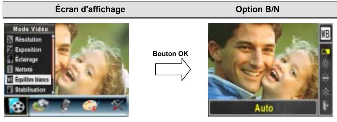 AGFAPHOTO DV-5000G - Pour modifier l'équilibre des blancs : - 2