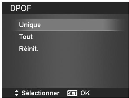 AGFAPHOTO OPTIMA 103 - Pour régler DPOF : - 1