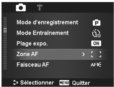 AGFAPHOTO OPTIMA 103 - Pour régler la zone AF - 1
