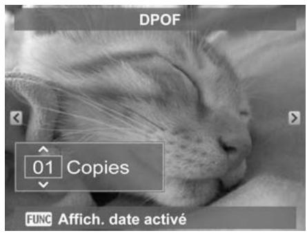 AGFAPHOTO OPTIMA 103 - Pour régler DPOF pour une seule image / toutes les images : - 1