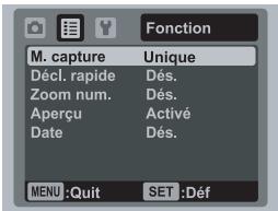 AGFAPHOTO OPTIMA 830UW - Menu de capture - 3