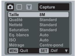 AGFAPHOTO OPTIMA 830UW - Menu de capture - 1