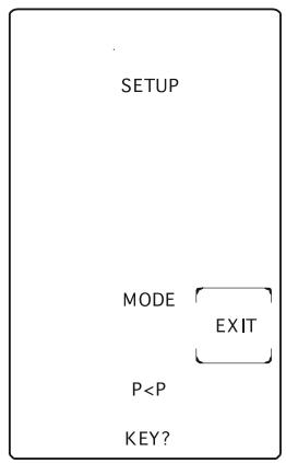 X10 EASYTOUCH 35 - Setup Screen - P<P1 - 1