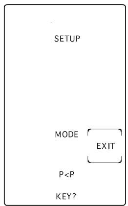 X10 EASYTOUCH 35 - Setup Screen - P<P1 - 1