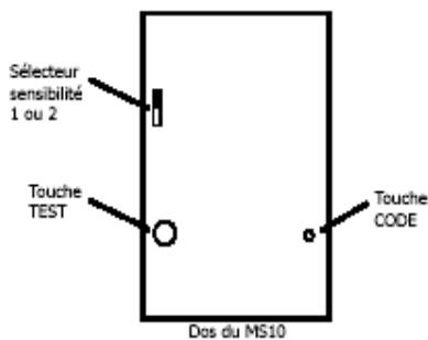 X10 MS10 - Réglez la sensibilité. - 1