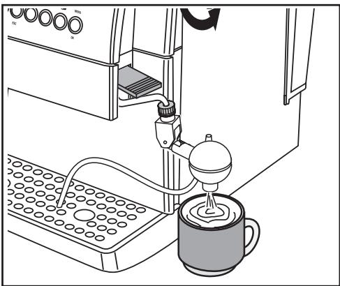 GAGGIA TITANIUM - Heisswasserzubreitung mit dem Cappuccinatore - 2