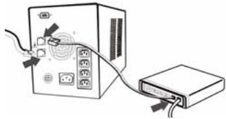 TRUST PW-4130M 1300VA MNGT UPS - Phone line protection - 1