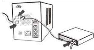 TRUST PW-4130M 1300VA MNGT UPS - Protectie linie Telefonica - 1